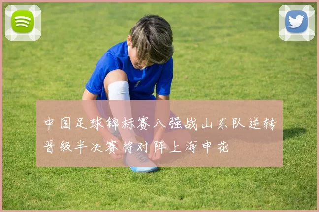 中国足球锦标赛八强战山东队逆转晋级半决赛将对阵上海申花